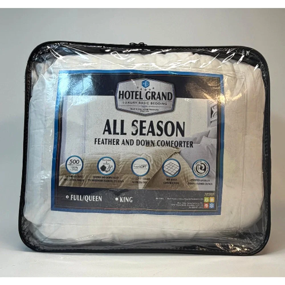 Hotel Grand Luxury Basic Bedding All Season Feather and Down Comforter